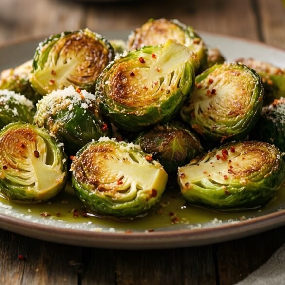 Crispy Garlic-Parmesan Brussels Sprouts Bites