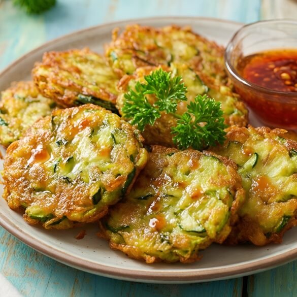 Crispy Sweet Chili Zucchini Fritters
