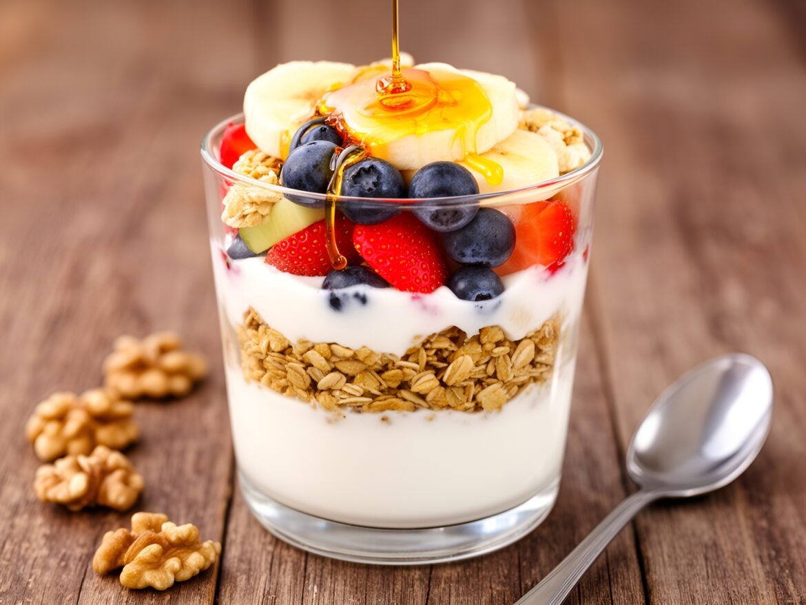 Crunchy Maple-Walnut Granola Yogurt Parfaits