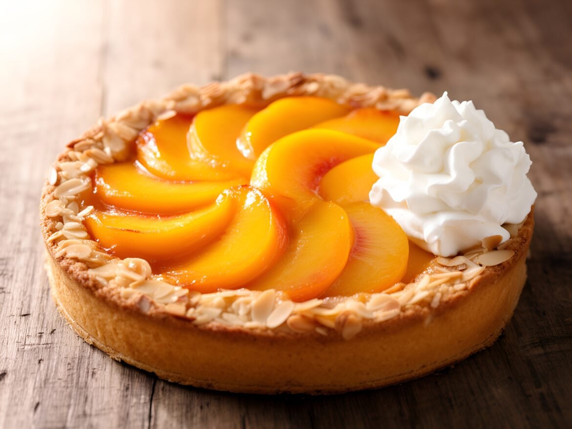 Decadent Caramelized Peach-Almond Tart with Vanilla Whip