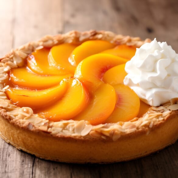 Decadent Caramelized Peach-Almond Tart with Vanilla Whip