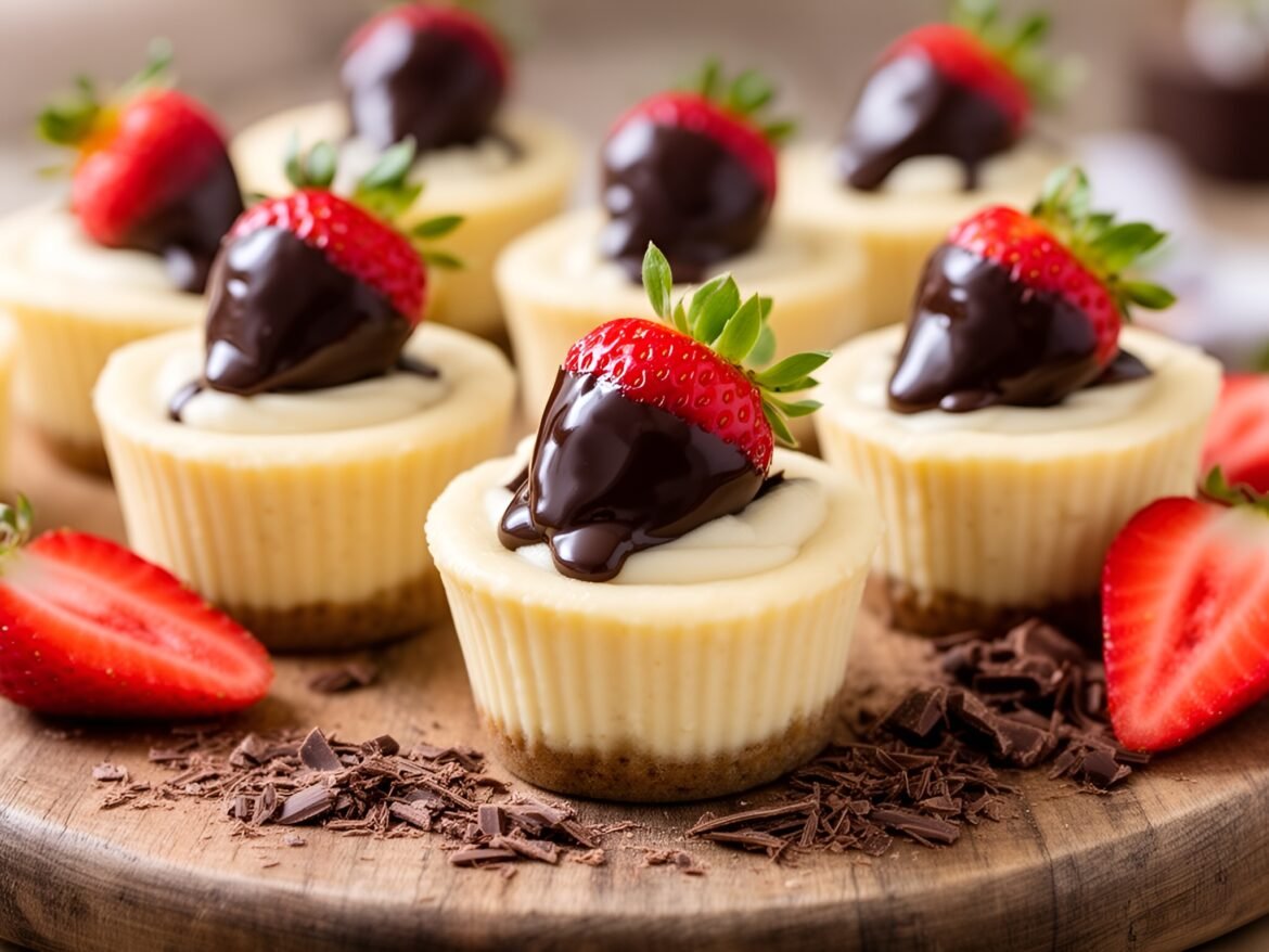 Decadent Chocolate-Covered Strawberry Cheesecake Cups