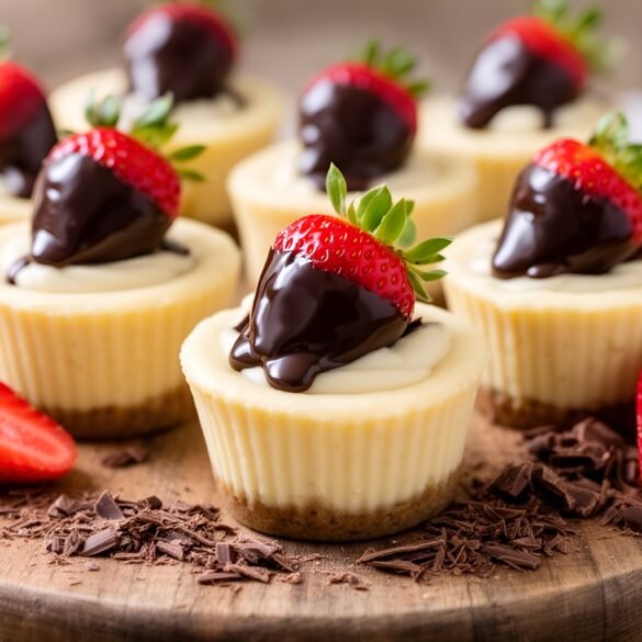 Decadent Chocolate-Covered Strawberry Cheesecake Cups
