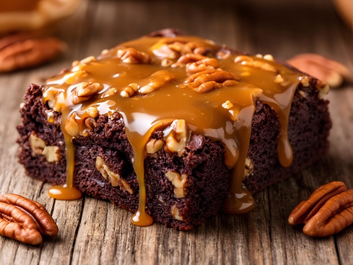 Decadent Maple-Pecan Caramel Brownies