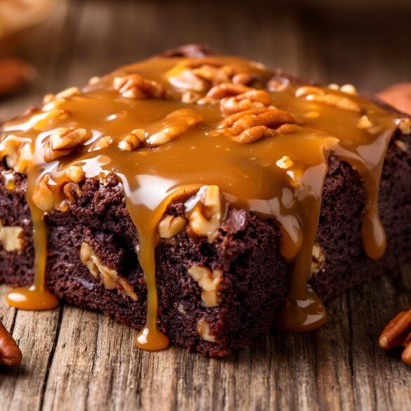 Decadent Maple-Pecan Caramel Brownies