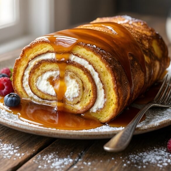 Decadent Maple-Ricotta Stuffed French Toast Roulade