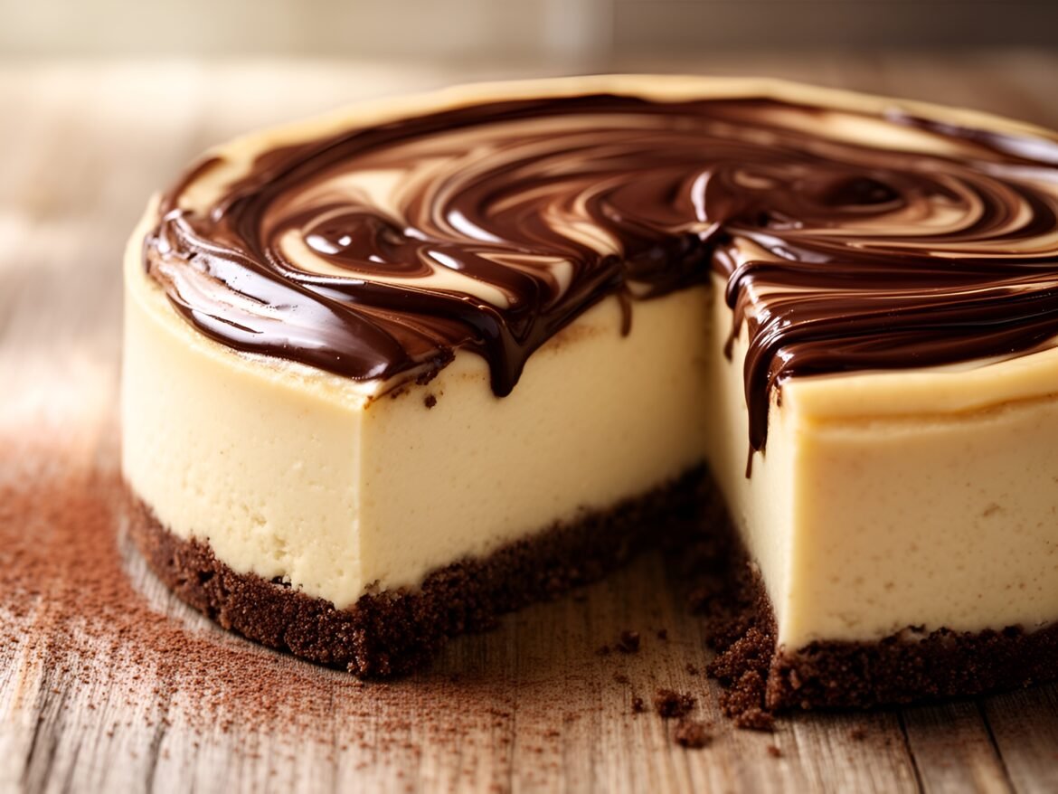 Decadent Silken Chocolate-Nutella Swirl Cheesecake