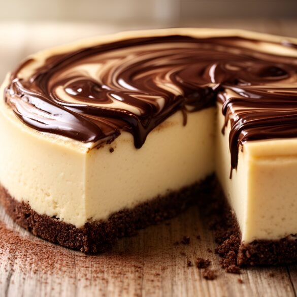 Decadent Silken Chocolate-Nutella Swirl Cheesecake