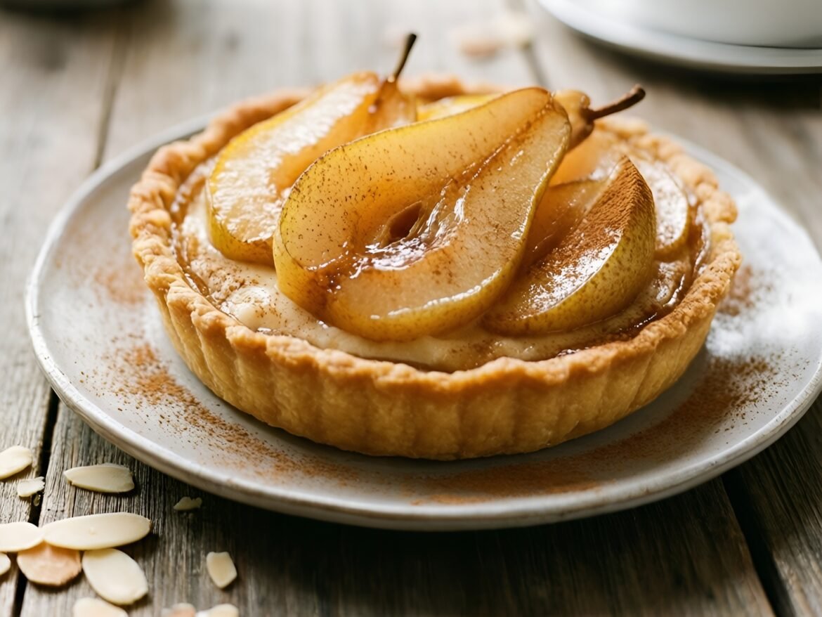 Delightful Cinnamon-Spiced Pear and Almond Tartlets