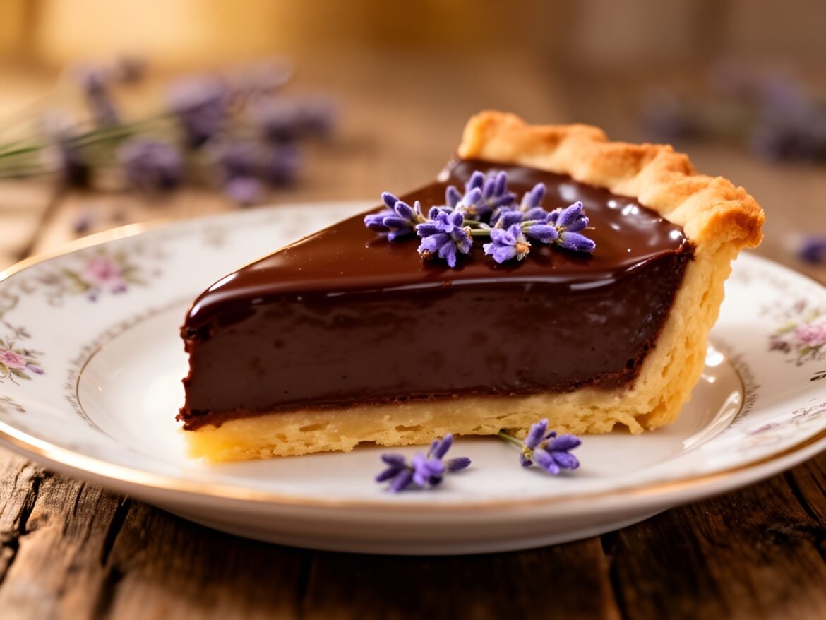 Ethereal Lavender-Chocolate Ganache Tart
