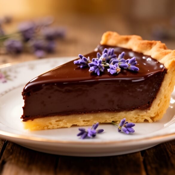 Ethereal Lavender-Chocolate Ganache Tart