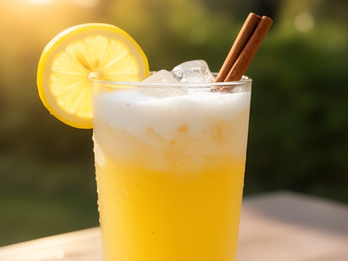 Frosted Chai-Spiced Lemonade with a Creamy Twist