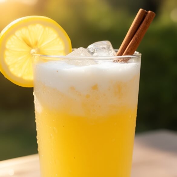 Frosted Chai-Spiced Lemonade with a Creamy Twist