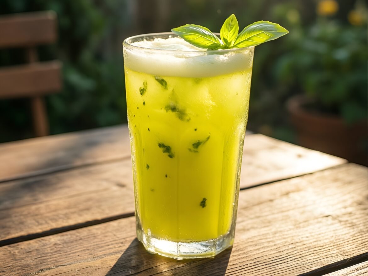 Frosty Pineapple-Basil Tea Cooler