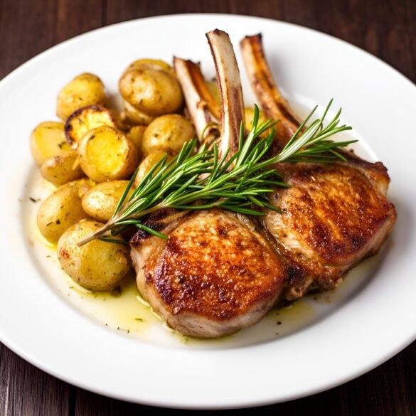 Herb-Driven Spiced Lamb Chops with Rosemary-Garlic Roasted Potatoes