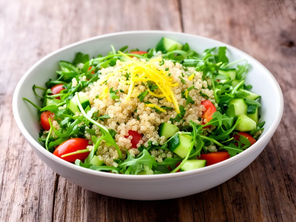 Herbed Quinoa & Zesty Lemon Arugula Salad