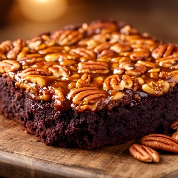 Indulgent Honey-Bourbon Pecan Pie Brownies