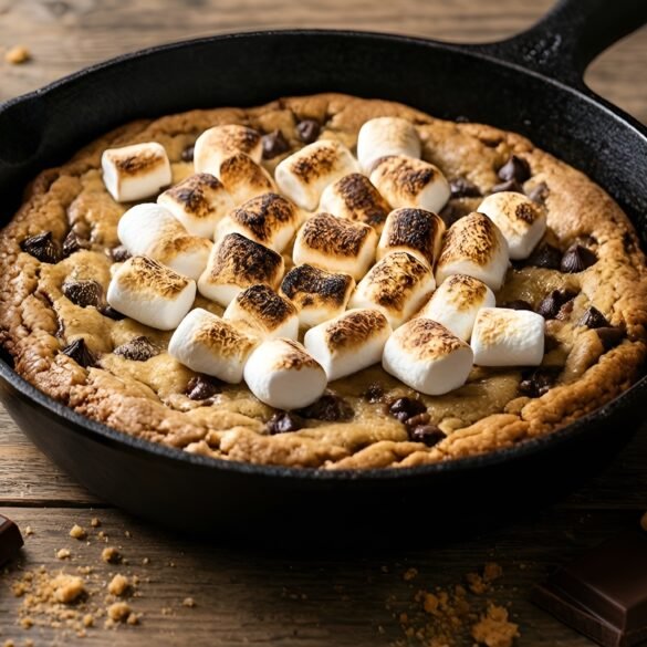 Irresistible S'mores Cookie Skillet Delight