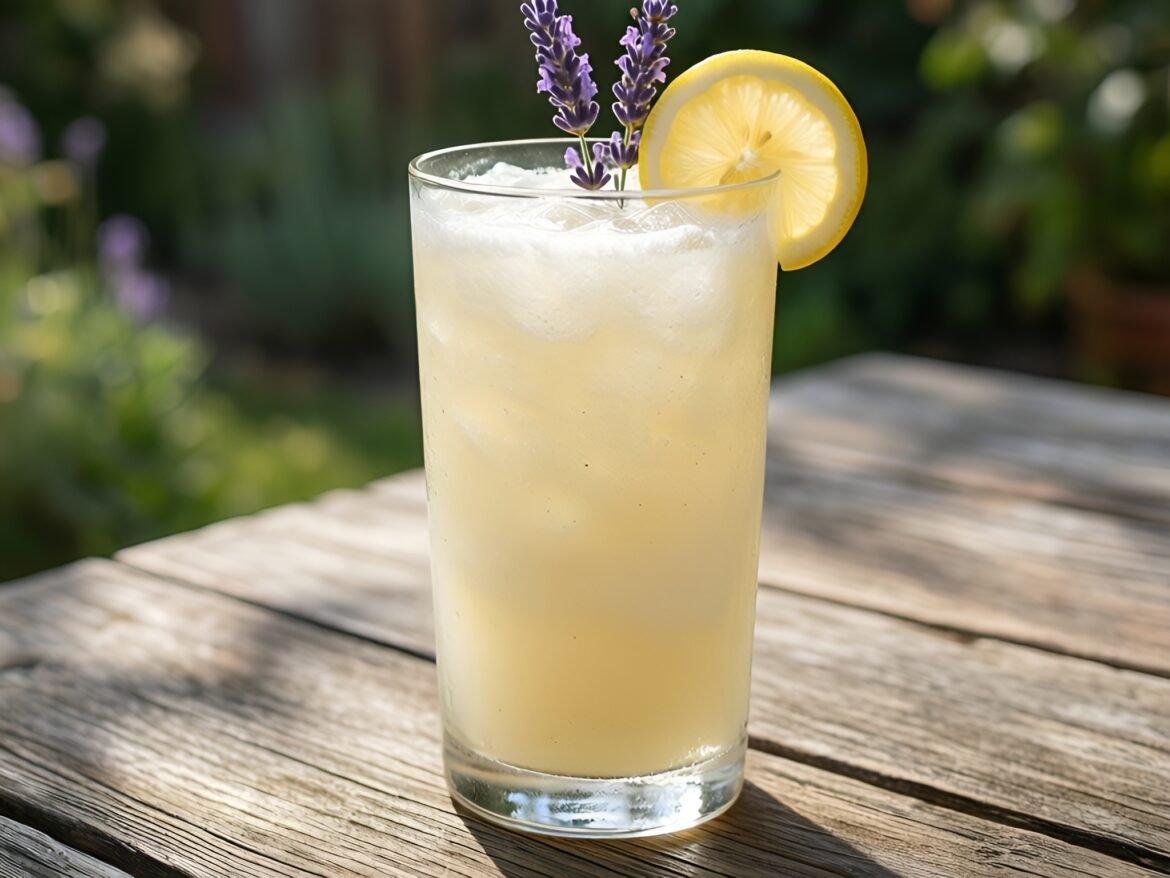 Lavender-Infused Frosted Vanilla Lemonade