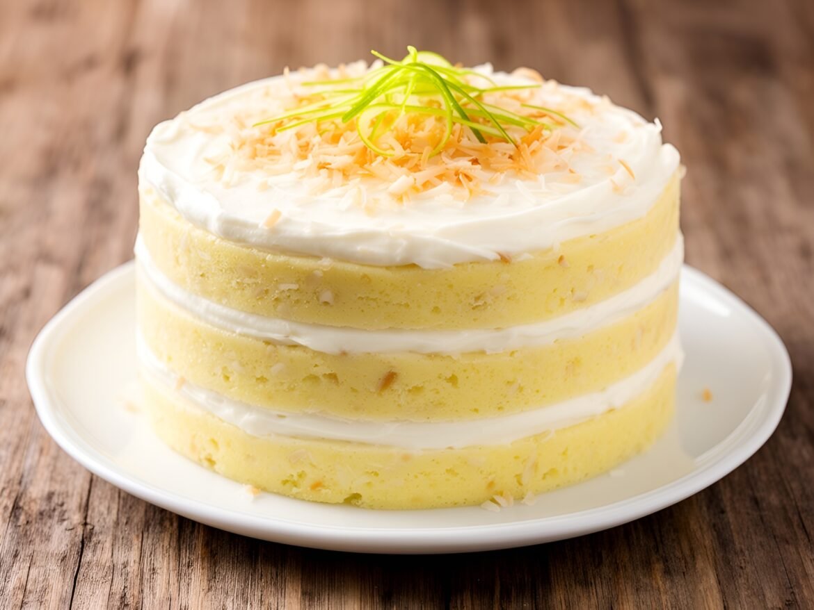 Luscious Coconut-Limón Dream Layered Cake