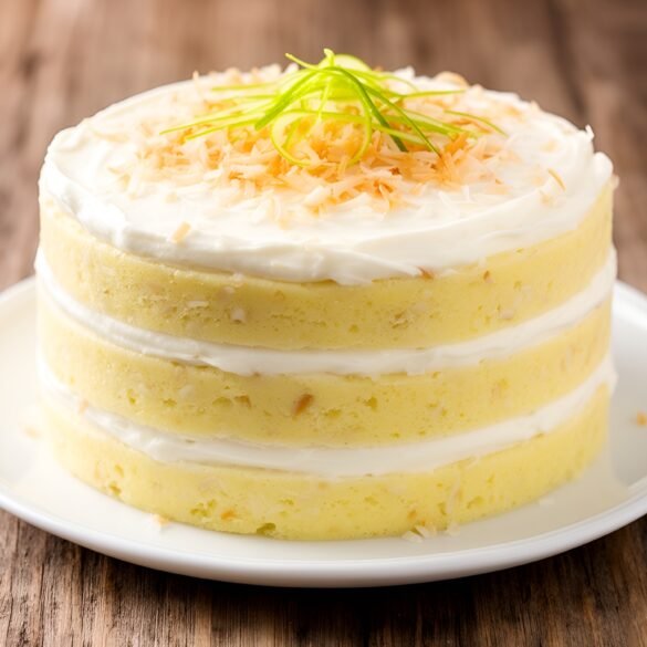 Luscious Coconut-Limón Dream Layered Cake