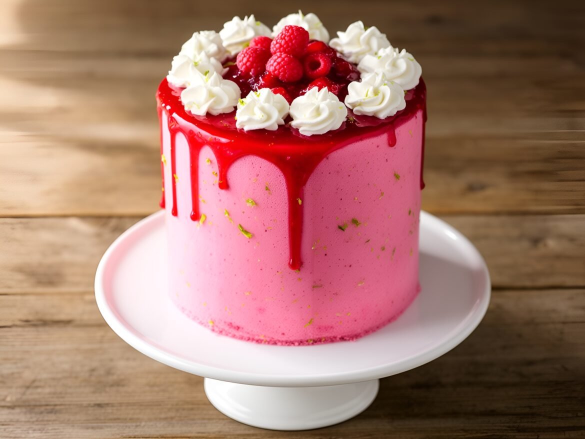 Luscious Velvet Raspberry-Lime Chiffon Cake