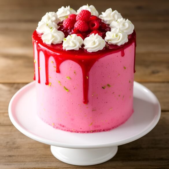 Luscious Velvet Raspberry-Lime Chiffon Cake