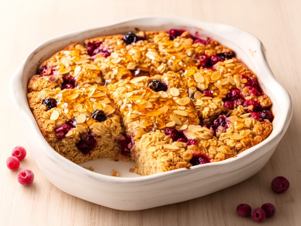 Maple-Almond Berry Oatmeal Bake: A Cozy Breakfast Delight