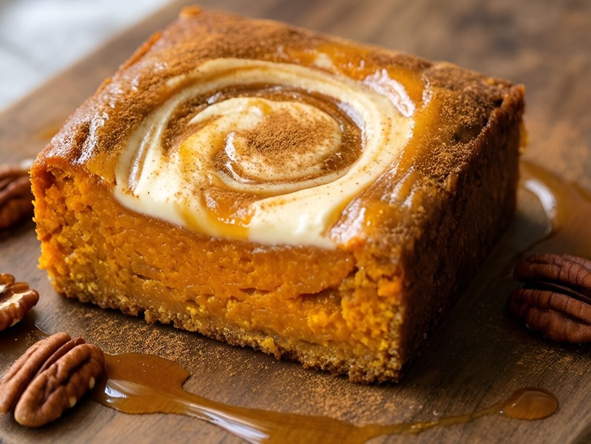 Maple-Infused Sweet Potato Swirl Bars