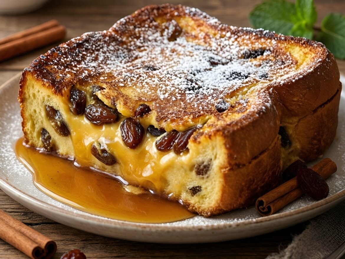 Overnight Cinnamon-Raisin Brioche French Toast Casserole