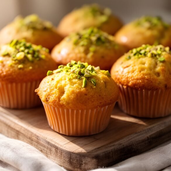 Pistachio-Cardamom Infused Morning Muffins