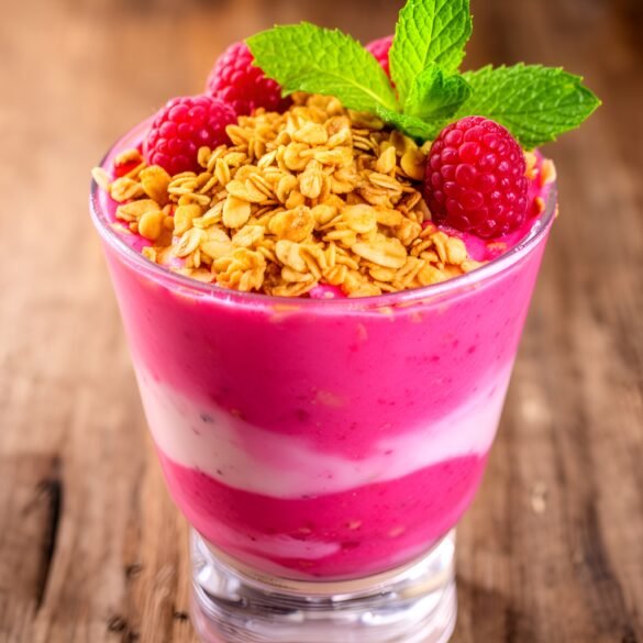 Raspberry-Lime Dream Pudding Parfaits