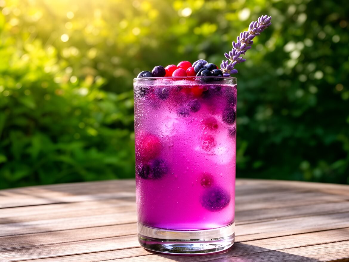 Refreshing Berry-Lavender Garden Elixir