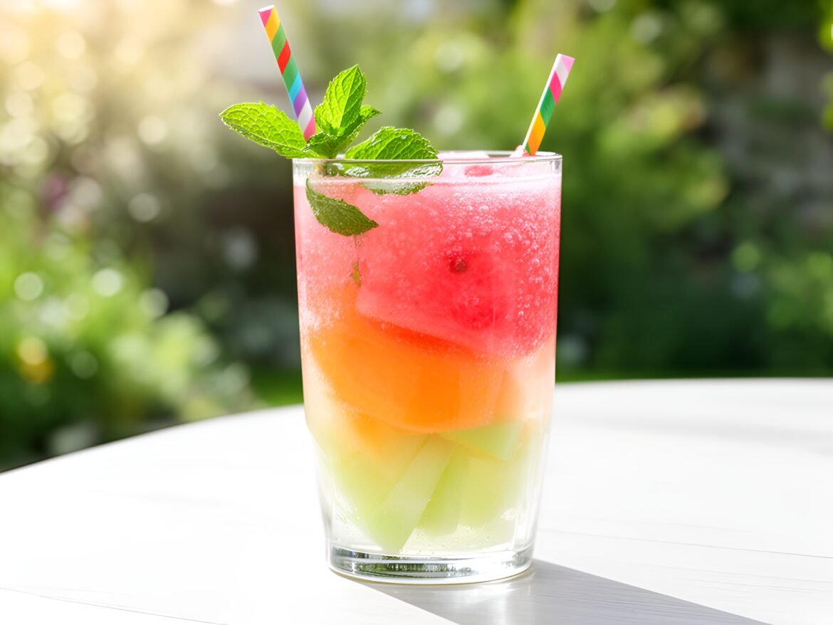 Refreshing Crisp Minty Melon Fizz