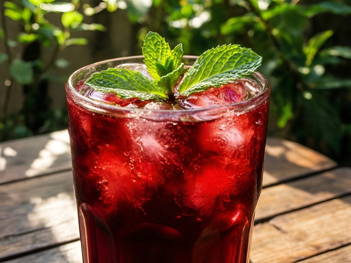 Refreshing Spiced Hibiscus Iced Tea Elixir