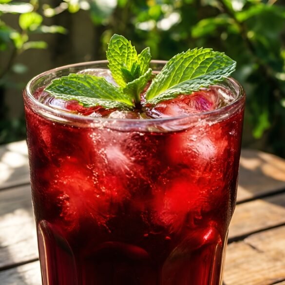 Refreshing Spiced Hibiscus Iced Tea Elixir