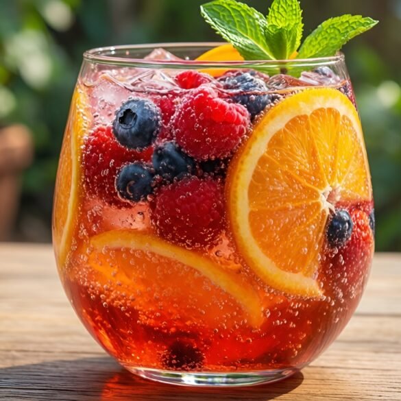 Refreshing Tropical Berry-Orange Infusion Spritzer