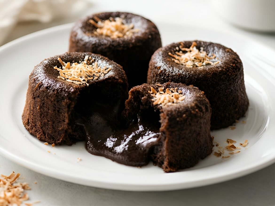 Rich Chocolate-Coconut Lava Cakes with Melting Centers