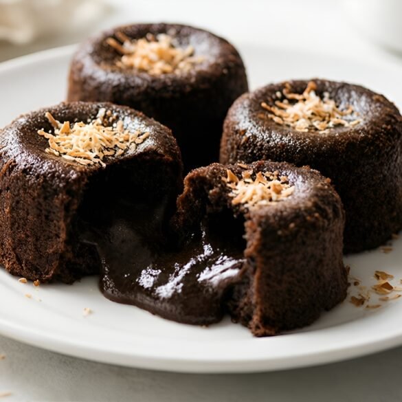 Rich Chocolate-Coconut Lava Cakes with Melting Centers