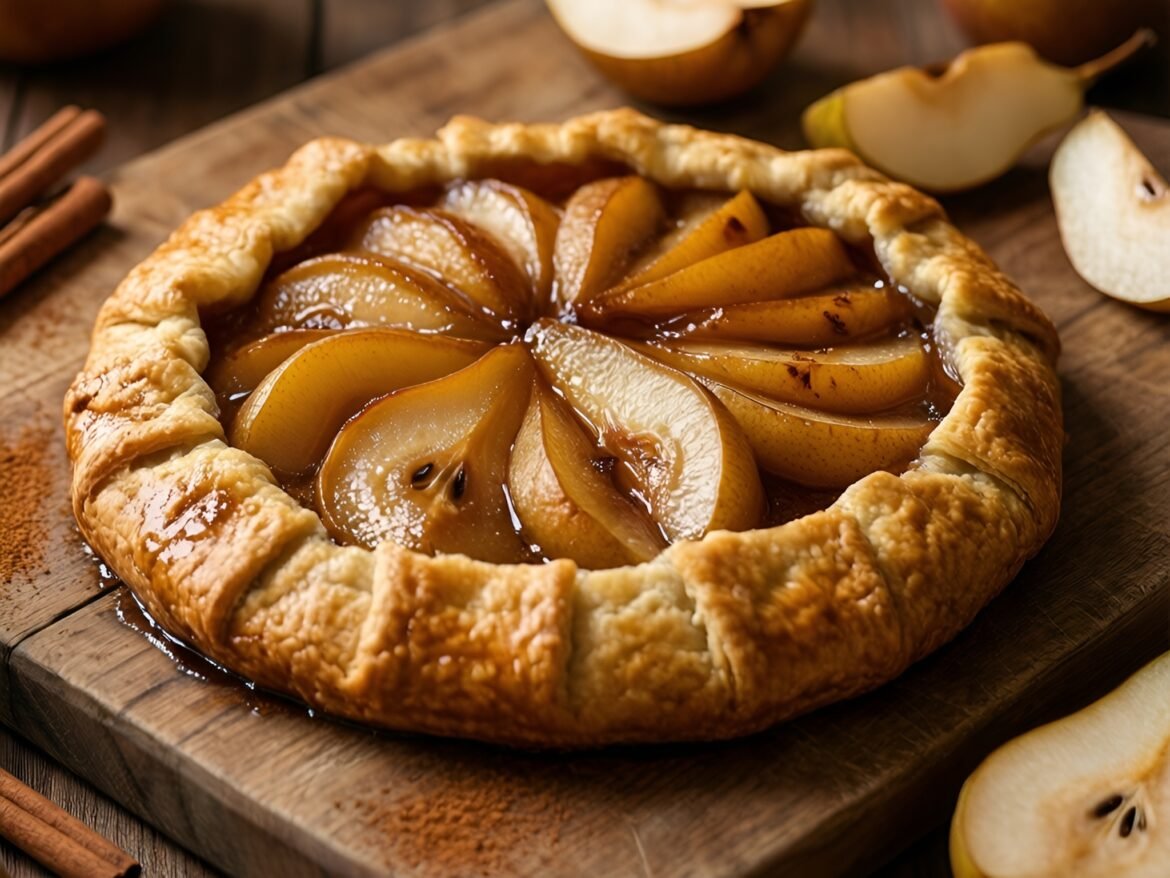 Rustic Cinnamon-Maple Pear Galette