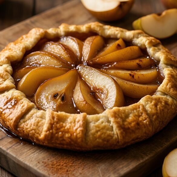 Rustic Cinnamon-Maple Pear Galette
