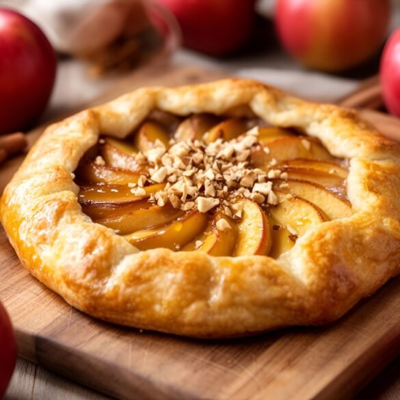 Rustic Nutty Maple-Bourbon Apple Galette