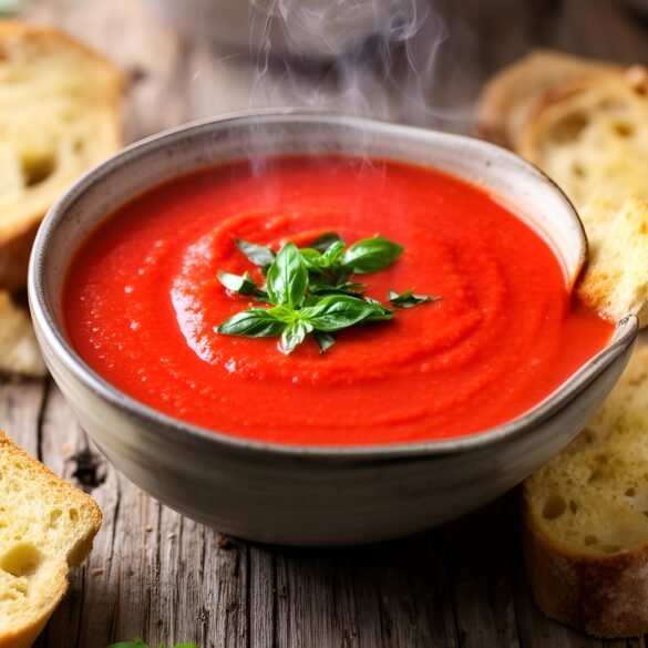 Rustic Tomato-Basil Bliss Soup