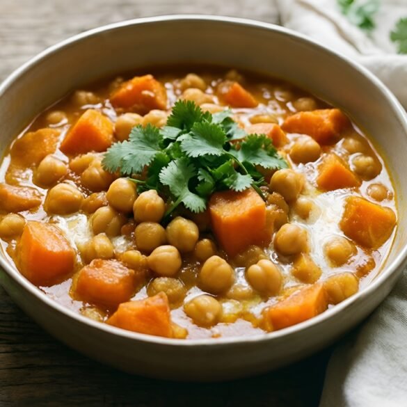 Savory Coconut-Lime Chickpea Stew with Sweet Potato