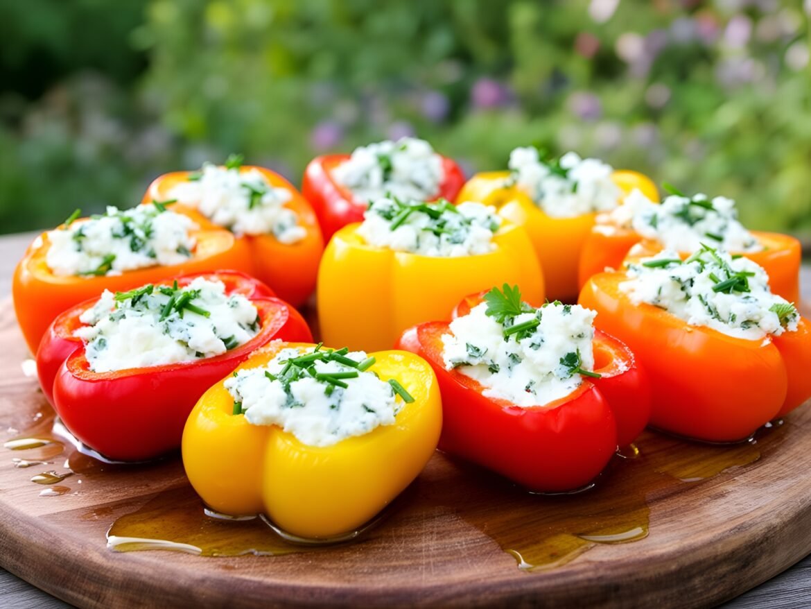 Savory Herbed Goat Cheese-Stuffed Mini Sweet Peppers
