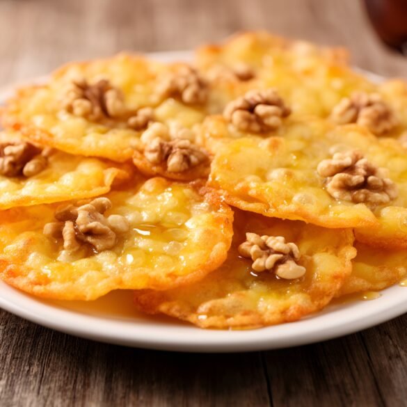 Savory Maple-Glazed Walnut Cheese Crisps