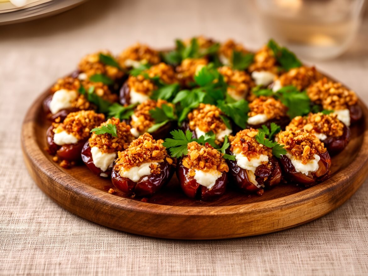 Savory Spiced Date and Goat Cheese Bites