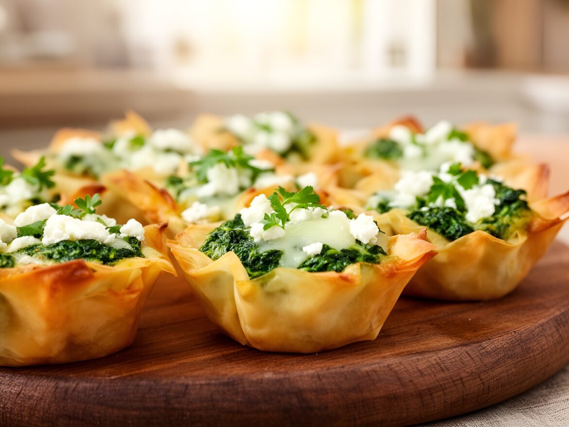 Savory Spinach-Stuffed Mini Phyllo Cups
