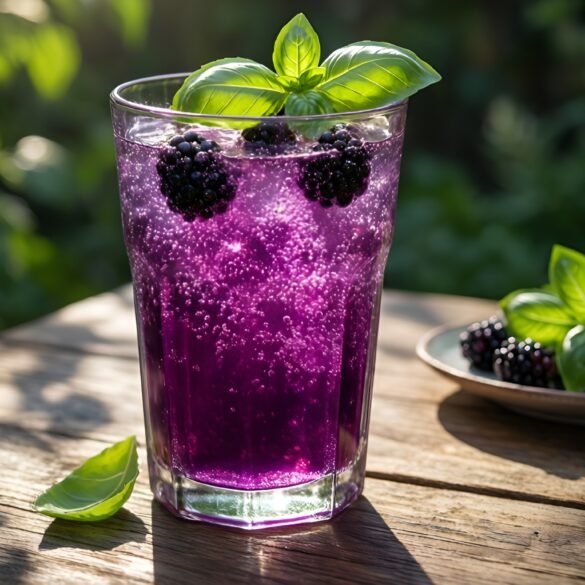 Sparkling Blackberry Basil Fizz for Refreshing Summer Sips