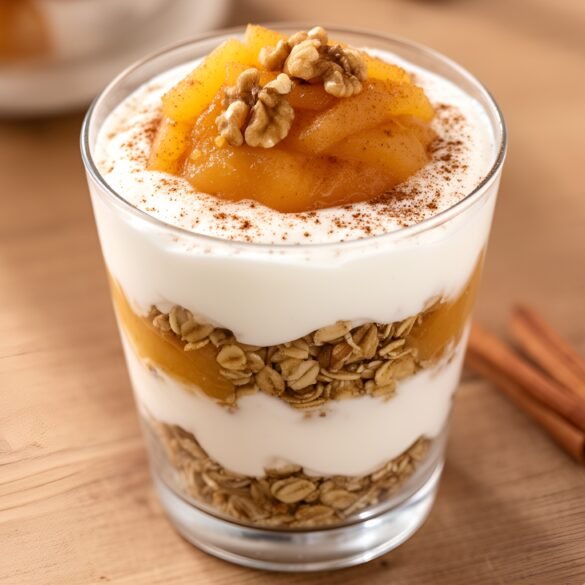 Spiced Apple Compote Cinnamon Yogurt Parfaits